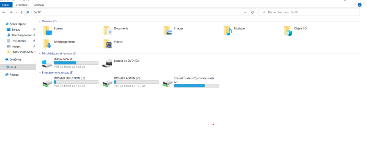 Configuration du serveur de fichiers avec permissions NTFS