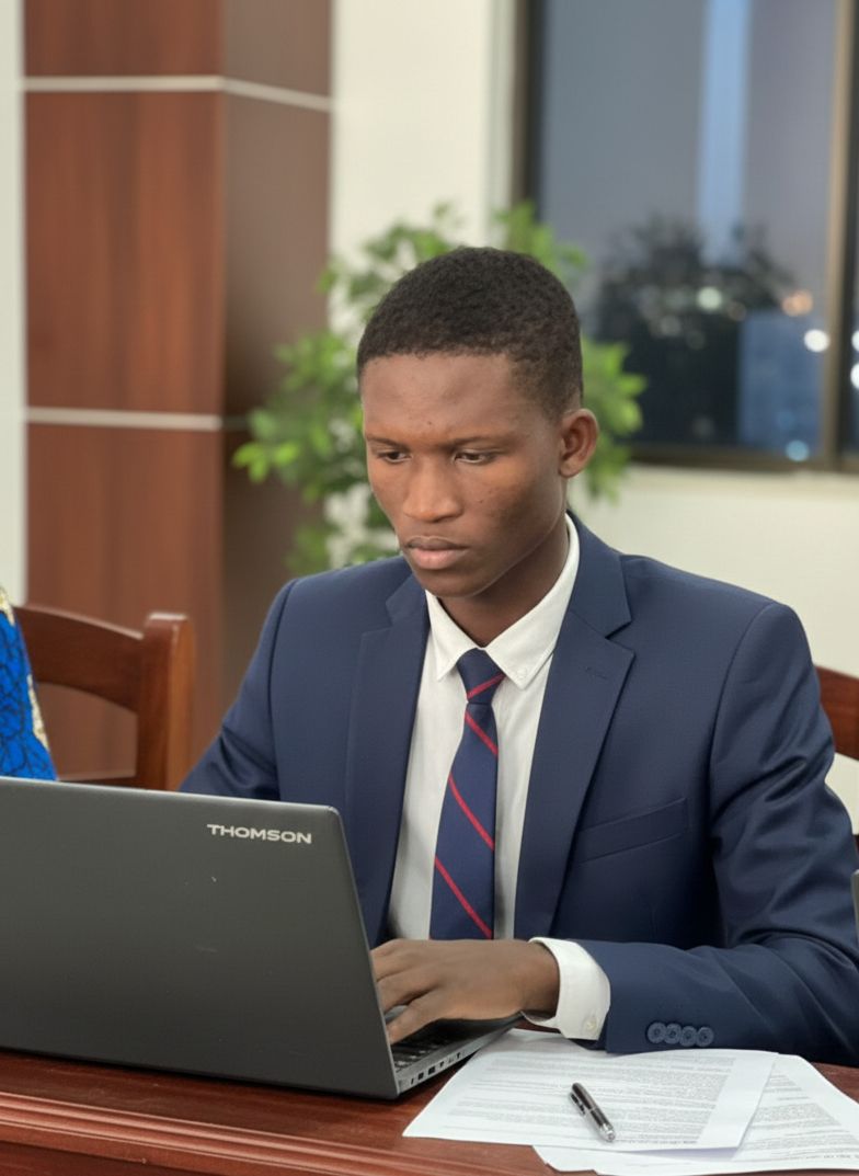 Portrait professionnel de Rodrigue Balogou, étudiant en cybersécurité